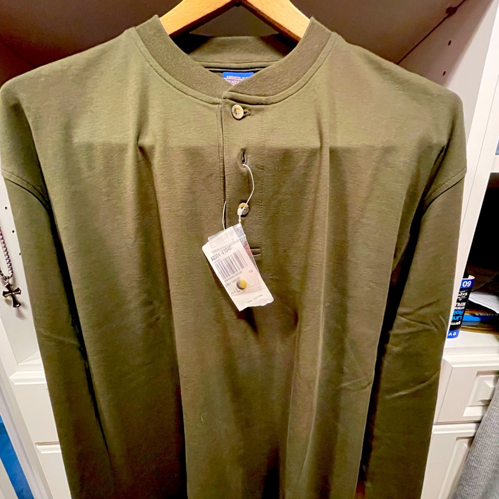 Pendleton olive Henley, brand new, never worn